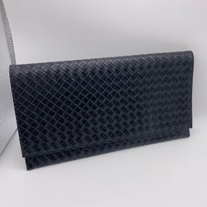 Black textured Evening Clutch
